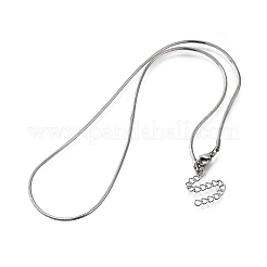 Collane a catena a serpente in acciaio inossidabile 304 da 1.5 mm per donne e uomini&nbsp;STAS-V011-04C-P