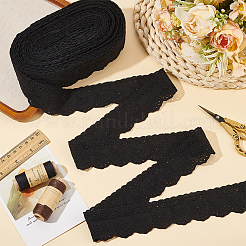 15 ярд хлопковых кружевных лент с бантом и вышивкой OCOR-WH0045-35B