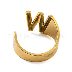 Вакуумное покрытие pvd 201 манжетные кольца из нержавеющей стали&nbsp;RJEW-Z032-01G-W