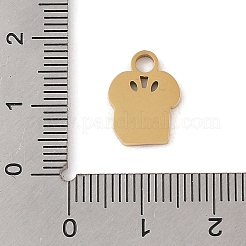 Weihnachtsthema Ionenbeschichtung (IP) 304 Edelstahl Emaille Charms&nbsp;STAS-Z083-08G-06