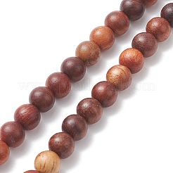 Collier de perles rondes graduées en bois naturel pour femme&nbsp;NJEW-JN04288