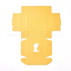 Faltbare Geschenkboxen aus Kraftpapier&nbsp;CON-WH0069-75C