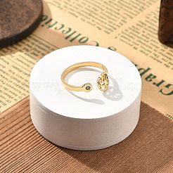 Кольцо-манжета из нержавеющей стали 304 со стразами для женщин&nbsp;LS-RJEW-F169-01G-07