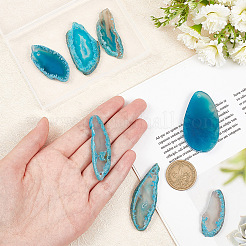 8 шт. большие подвески из натурального агата&nbsp;G-BC0001-46B