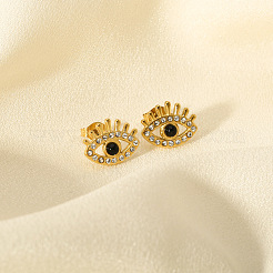 Pendientes vintage de acero inoxidable 304 con diseño de mal de ojo&nbsp;GK8780