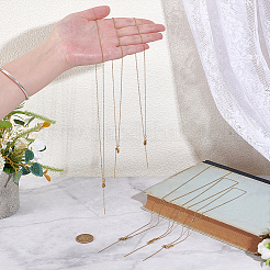 12 шт. 3 стиля ожерелий с регулируемыми цепочками из нержавеющей стали 304&nbsp;NJEW-NB0001-36G