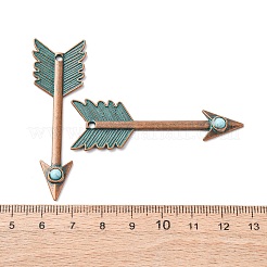 Legierung mit großen Anhängern aus synthetischem Türkis&nbsp;FIND-B055-01L
