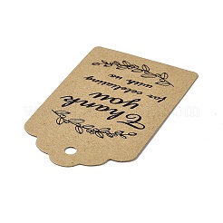 Carte di visualizzazione del cavo di carta kraft a tema rettangolo grazie&nbsp;CDIS-K004-02B