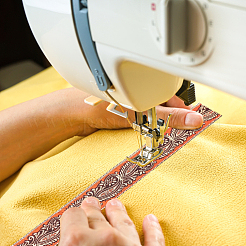 Вышивка полиэфирными лентами в этническом стиле&nbsp;OCOR-WH0080-21B