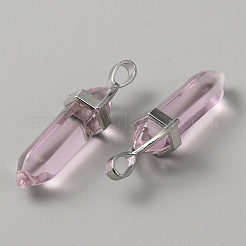 Стеклянные двойные заостренные подвески&nbsp;G-WH0016-40B