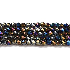 Стеклянные бусины с гальваническим покрытием &nbsp;GLAA-H021-01A-AB02