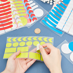 4 лист двухцветной водонепроницаемой пластиковой светоотражающей наклейки DIY-GF0004-88