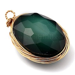 Подвески из стекла с жемчужным блеском PALLOY-JF00466-M