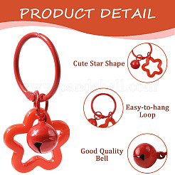 10шт 10-х цветные акриловые подвесные украшения в виде звезд&nbsp;AJEW-SP0003-34