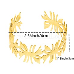 Bracelets manchettes en fer à motif floral pour femmes&nbsp;WGC7C32-01