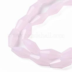 Imitation de perles de verre de jade&nbsp;GLAA-P001-07B-01