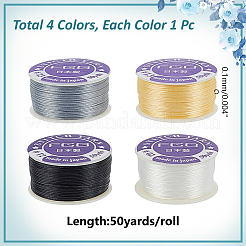 4 рулон 4-х цветных нейлоновых ниток со специальным покрытием для бисера OCOR-WR0001-95