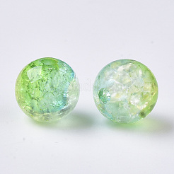 Прозрачных бусин акриловые треск CACR-N002-06