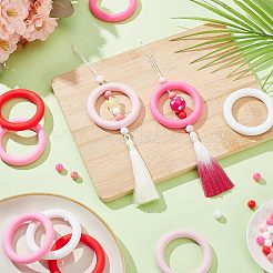 60 шт. 10 стиля круглые с кольцом силиконовые фокусные бусины&nbsp;SIL-PH0001-25