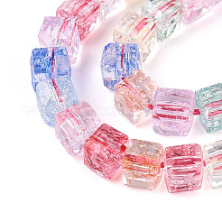 Хрустящие прозрачные стеклянные бусины нити&nbsp;GLAA-N062-6mm-11