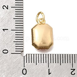 Pendentifs de verre en laiton&nbsp;KK-N289-14G-02