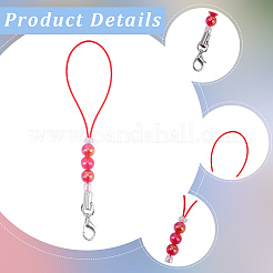 48 шт. 8-х цветные полиэстеровые ремешки для мобильных телефонов&nbsp;HJEW-GF0001-71