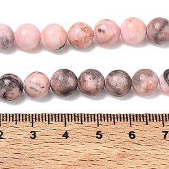 Chapelets de perles de jaspe zèbre rose naturel&nbsp;G-I199-26-8mm