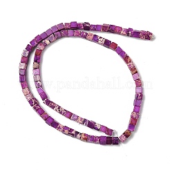 Крашеные бусы из натуральной императорской яшмы G-H087-F02-01D