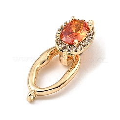 Латунные микро проложить кубического циркония раз за застежками&nbsp;LS-KK-G484-03B-G