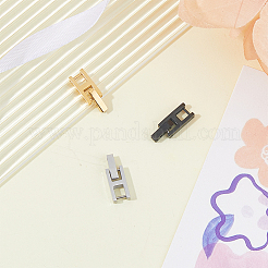 3 Stück 3 Farben rechteckige Uhrenarmbandverschlüsse aus Edelstahl&nbsp;STAS-FH0002-27A