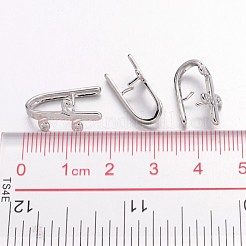 真鍮製バチカン  プラチナカラー  ニッケルフリー  サイズ：幅さ約10mm  長さ18mm  厚さ2mm  穴：約5mm&nbsp;K301-NF