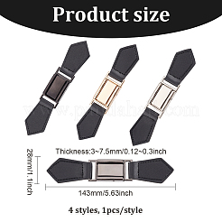 4 комплект пряжек из искусственной кожи 4 цветов FIND-FG0002-29