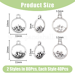 80шт 2 стиля подвески из сплава FIND-DC0004-27