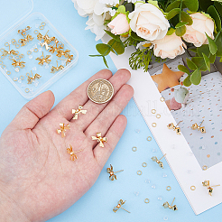 Фурнитура для сережек-гвоздиков из латуни и открытые соединительные кольца&nbsp;KK-HS0001-79