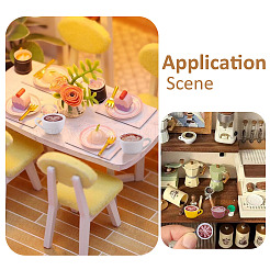 24 шт. 6-цветная смоляная модель кофейной чашки с украшениями&nbsp;AJEW-TA0002-82