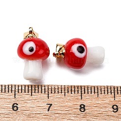 Colgantes artesanales de lampwork&nbsp;LAMP-S069-06G-06