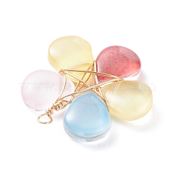 Стеклянные подвески из проволоки&nbsp;PALLOY-JF01318-02