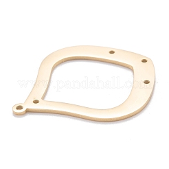 イオンプレーティング（IP）304ステンレス鋼シャンデリア部品リンク  艶出し  菱形  ゴールドカラー  33x28x1mm  穴：1.4mmと1.2mm&nbsp;STAS-P245-41H-G