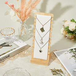 Бамбуковые стенды-органайзеры для ожерелья с наклонной спинкой NDIS-WH20007-01A-01