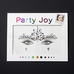 Акриловые наклейки для лица с драгоценными камнями MRMJ-F014-02