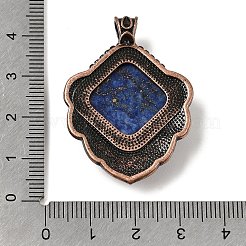 Подвески в виде ромбов из окрашенного натурального лазурита&nbsp;G-A297-03R-21