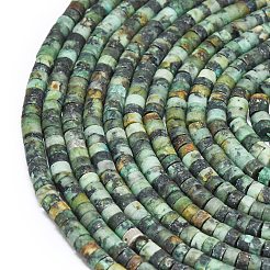 Бусы натуральная африканская бирюза (яшма) G-P575-B20-4x2mm