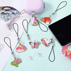 8 шт. сплав эмали мобильные ремни&nbsp;HJEW-SW00132-10