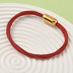 Браслеты из нержавеющей стали 304 с полиэстеровым металлическим шнуром для женщин BJEW-Z145-01G-30