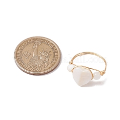 Кольца в виде ракушек в виде звезды/сердца/бабочки RJEW-JR00846