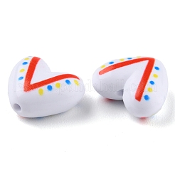 Печатные непрозрачные акриловые бусины OACR-K005-09