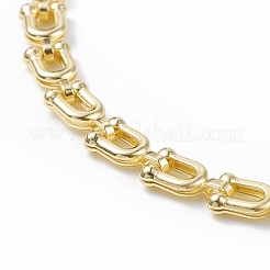 In ottone lettera iniziale u link catena collana braccialetto cavigliera&nbsp;SJEW-JS01235
