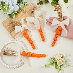 4 шт. деревянные бусины в виде моркови для украшения многоярусного подноса на пасхальный стол&nbsp;AJEW-FH0005-65A