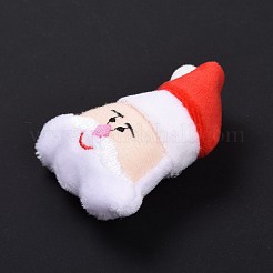 綿人形飾りアクセサリー  不織布とベルベットの発見  DIYブローチ用  バッグ  靴下  スカーフ  クリスマスのために  サンタクロース  ホワイト  63x55x23mm&nbsp;DIY-A027-12