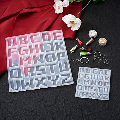 2шт силиконовые Молды для алфавита&nbsp;DIY-CW0001-09